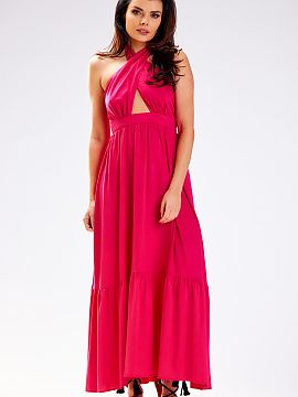 Daydress awama  The dress is made of natural viscose, pleasant to the touch. The top of the dress is tied at the neck so that it can be perfectly adjusted t