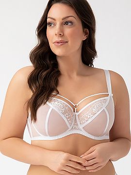 Soft Gorsenia Lingerie  Sexy and very comfortable soft bra. The upper cups are made of tulle and beautiful, delicate lace, and are finished with a smooth elastic ba