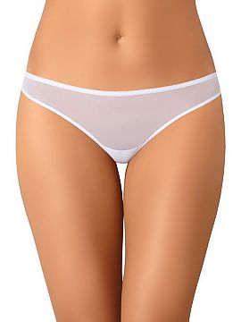 T-backs Teyli  Women\'s mesh thong Nikola in white color. They are made of high quality, very delicate mesh, which exposes the buttocks in a very sexy way.