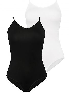 Shapewear Body Teyli  Introducing an extremely practical set of two bodysuits in white and black. Made of high-quality material with fine viscose and elastane, th