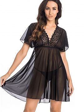 Sexy shirt Teyli  Erotic women\'s shirt in black color. The shirt is made of high quality see-through delicate mesh, pleasant to the touch and to the female b