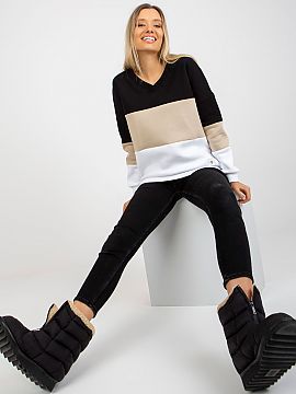 Sweatshirt Relevance  This sweatshirt in three colors is a unique addition to your daily closet. Made of mostly cotton material, it provides comfortable wear. It 