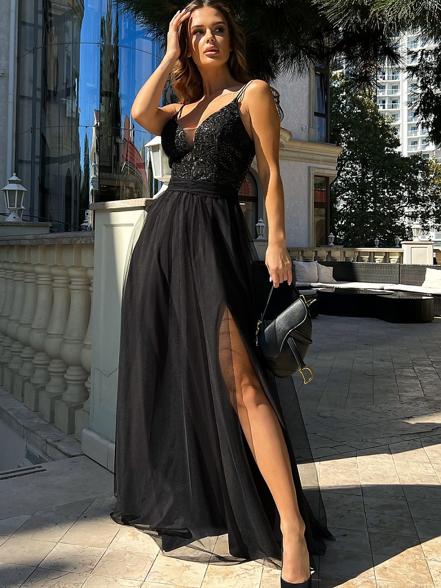  Long dress model 188220 Bicotone 