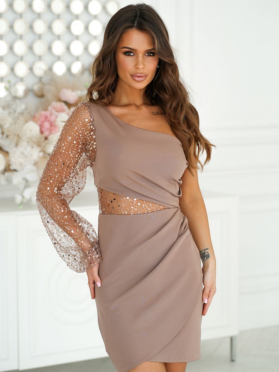  Short dress model 193801 Bicotone 