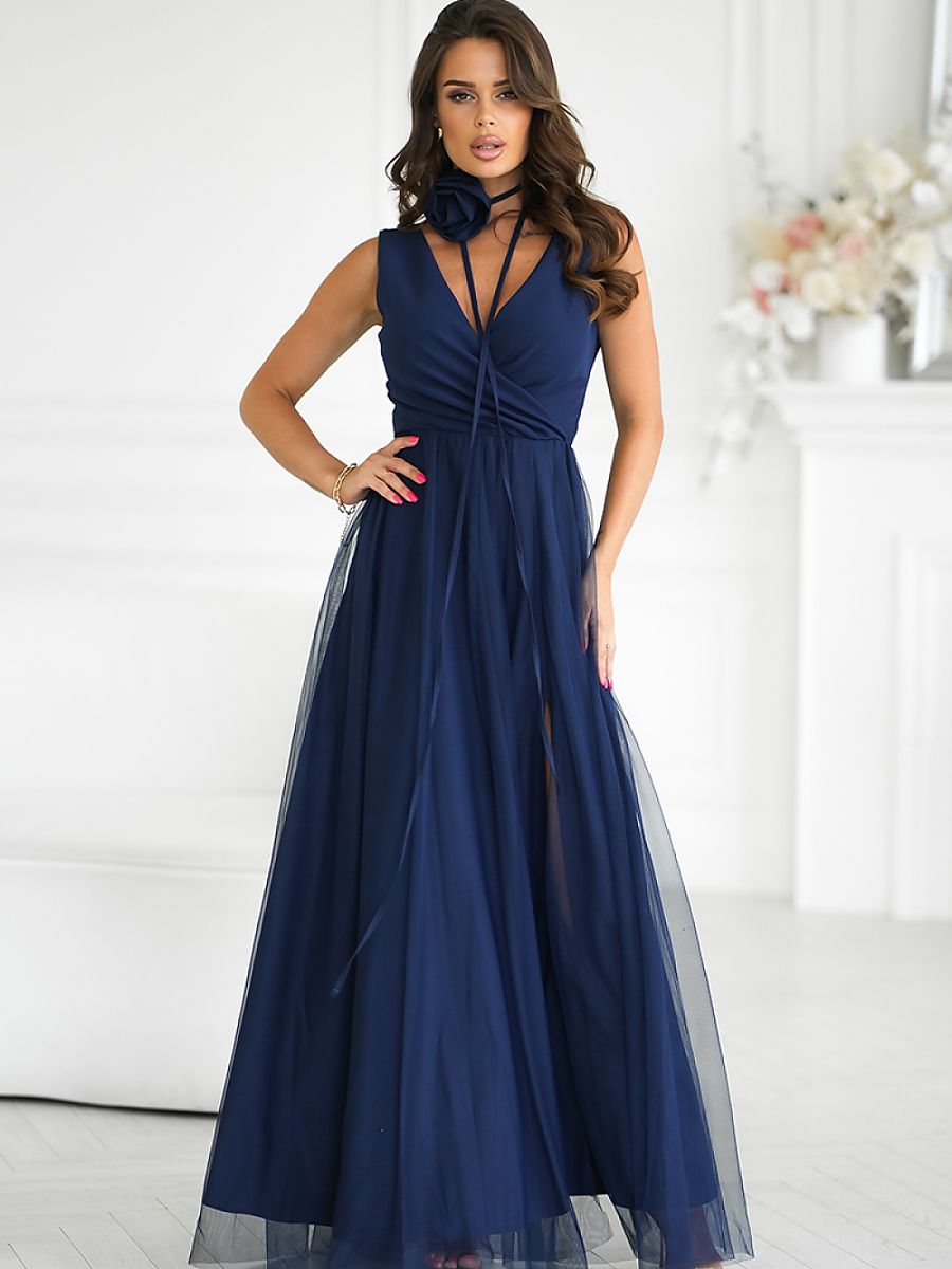  Long dress model 199330 Bicotone 