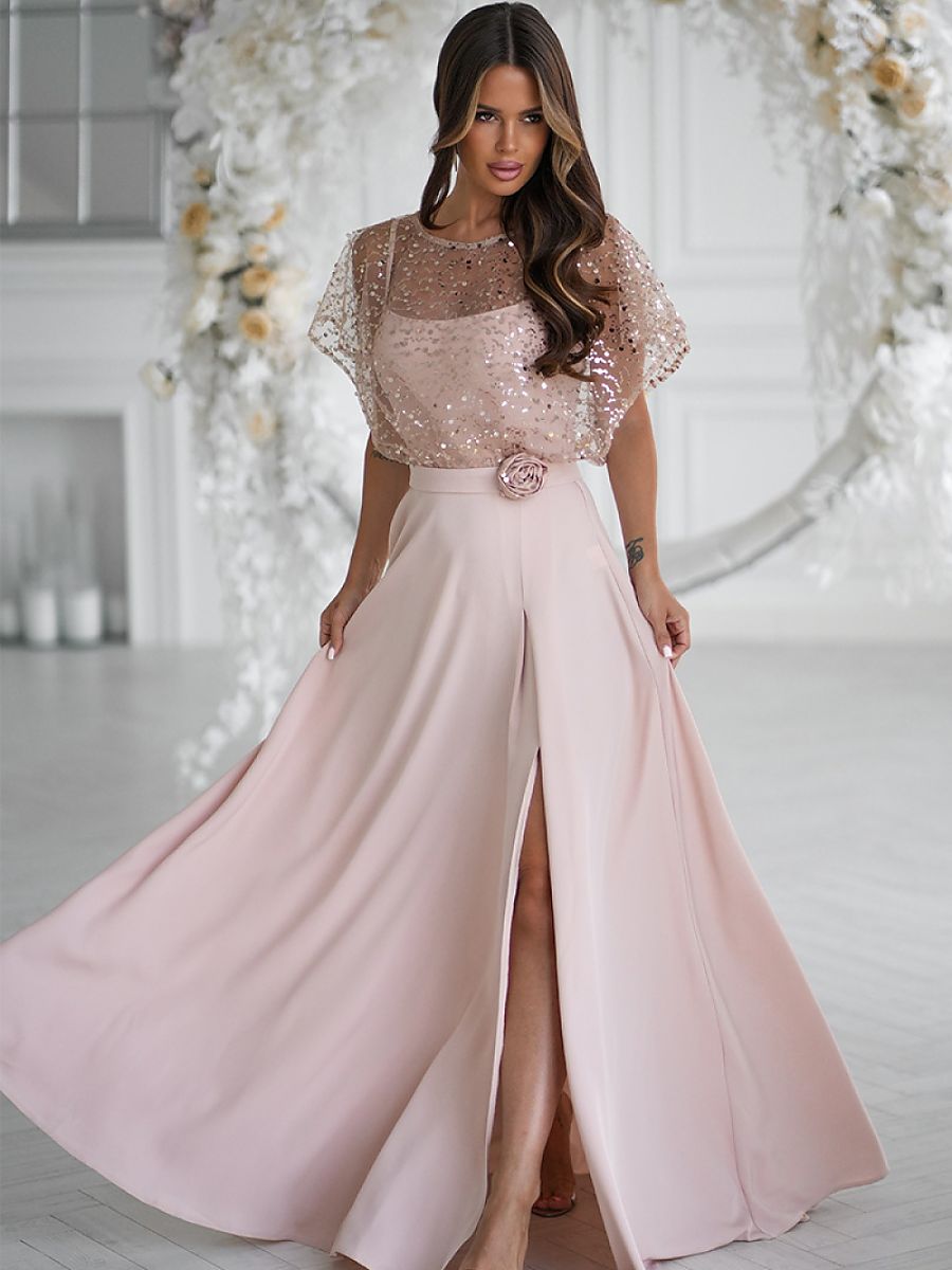  Long dress model 219689 Bicotone 