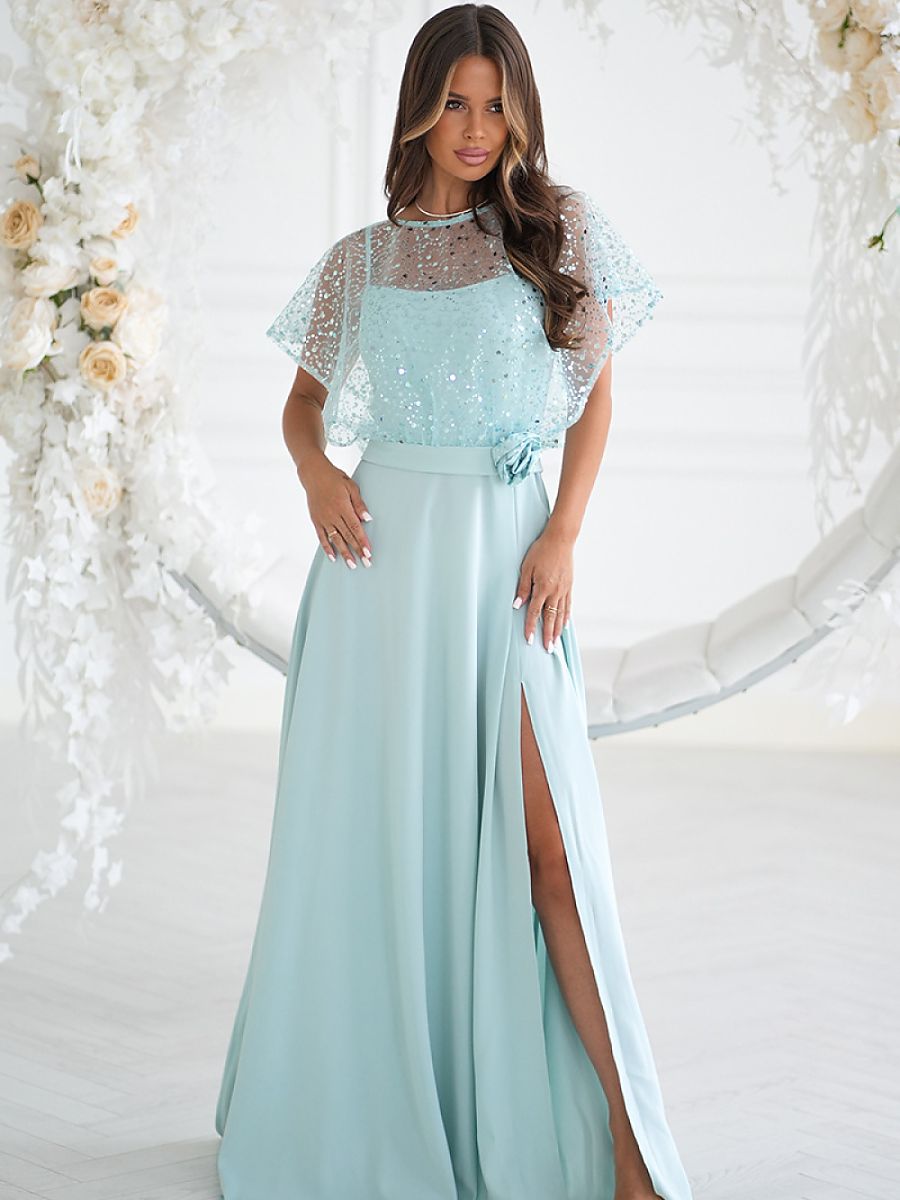  Long dress model 219695 Bicotone 