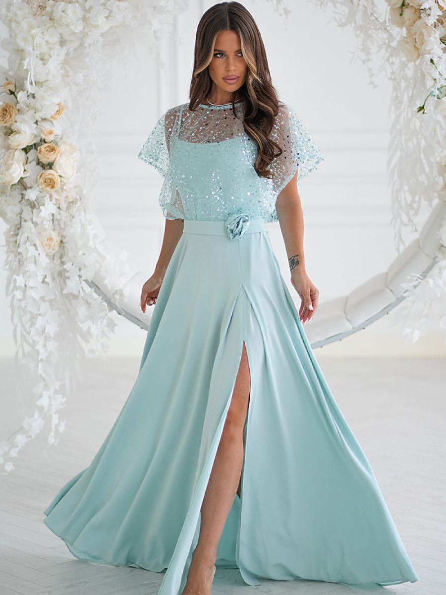  Long dress model 219695 Bicotone 