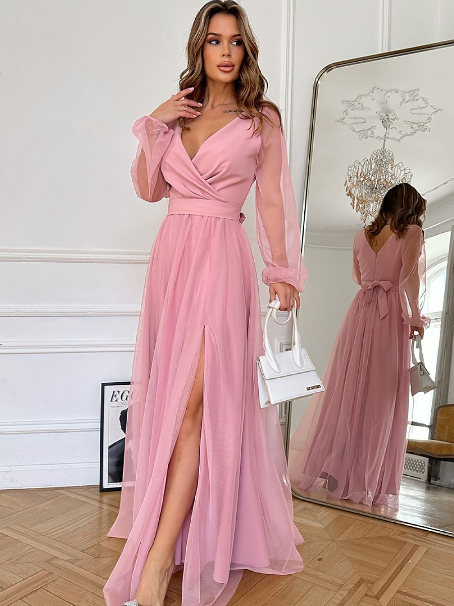  Long dress model 220097 Bicotone 
