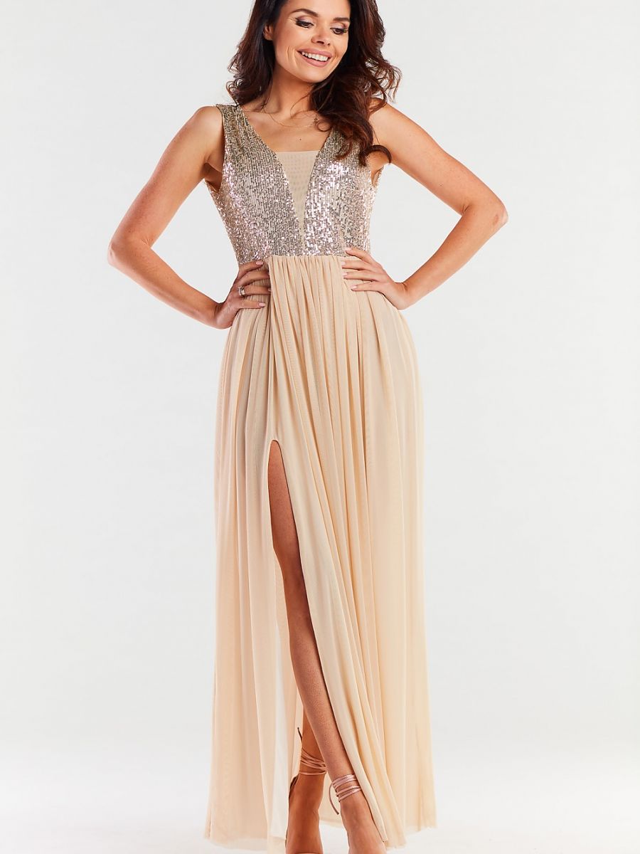  Long dress model 174302 awama 