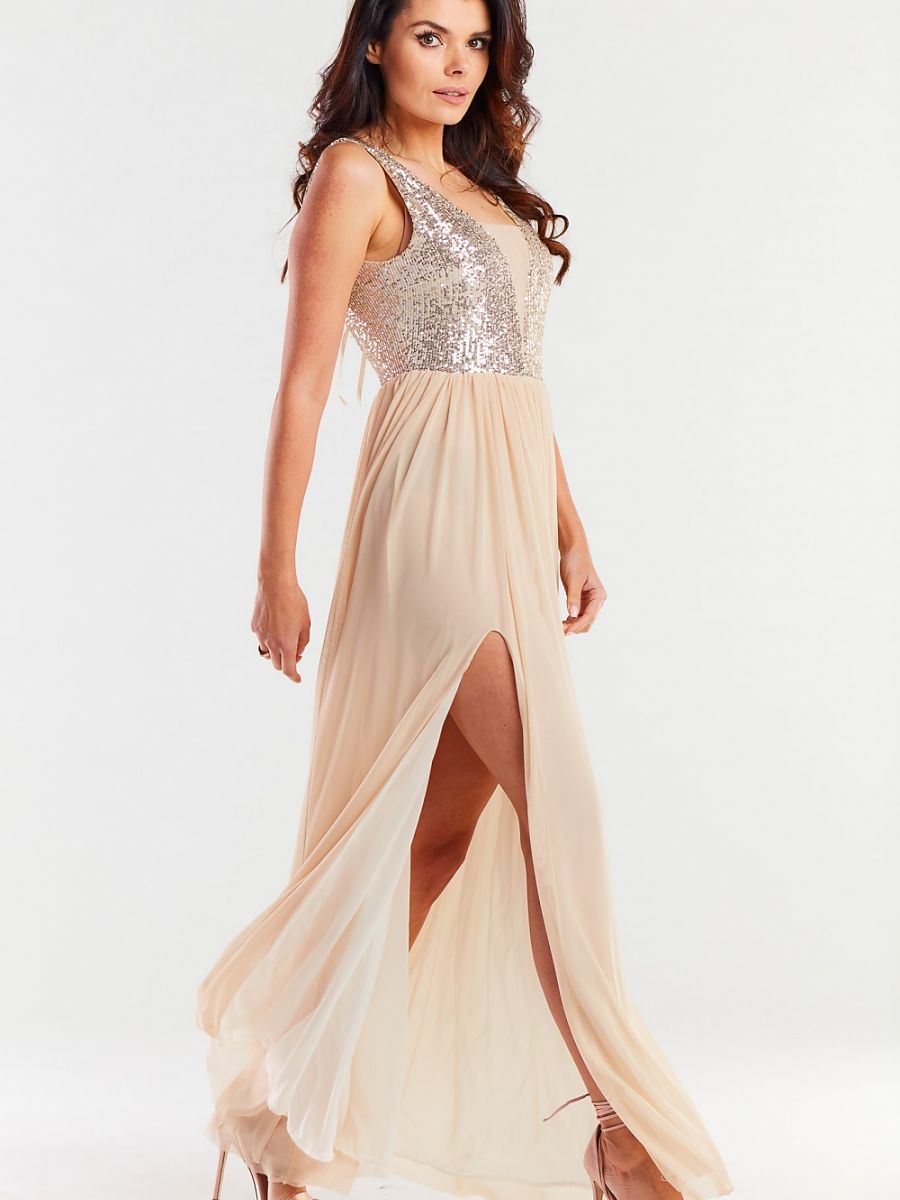 Long dress model 174302 awama 