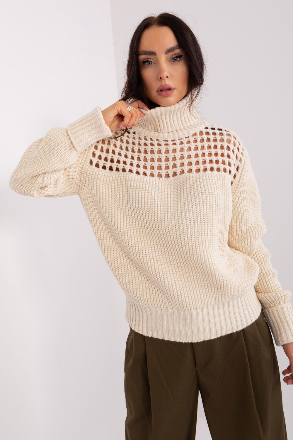 Adult Product 18+ - Turtleneck model 187515 Factory Price - Factory Price - Sweaters, Pullovers, Jumpers, Turtlenecks, Boleros, Shrugs - KS Store