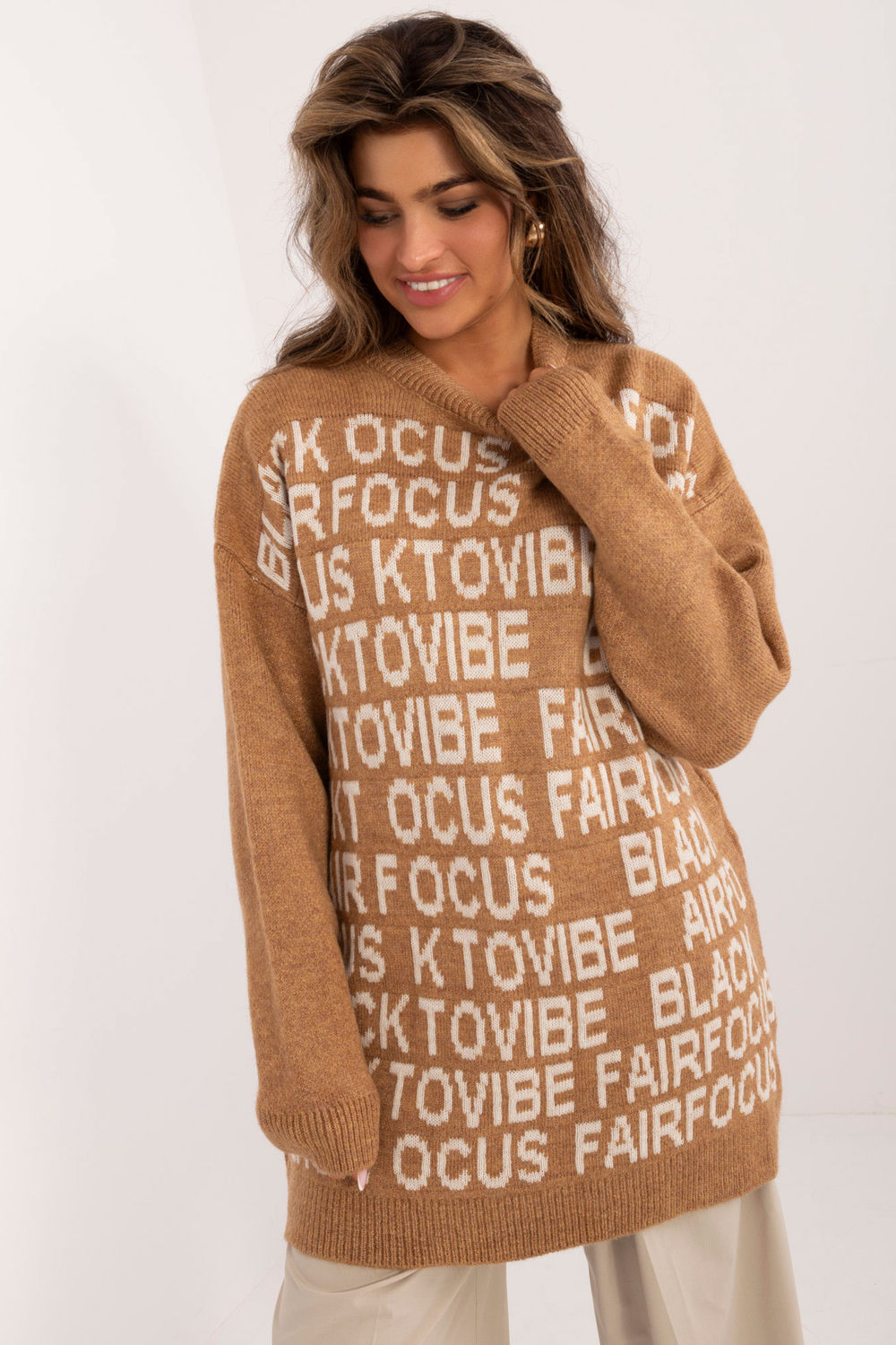 Adult Product 18+ - Long jumper model 199615 Badu - Badu - Sweaters, Pullovers, Jumpers, Turtlenecks, Boleros, Shrugs - KS Store