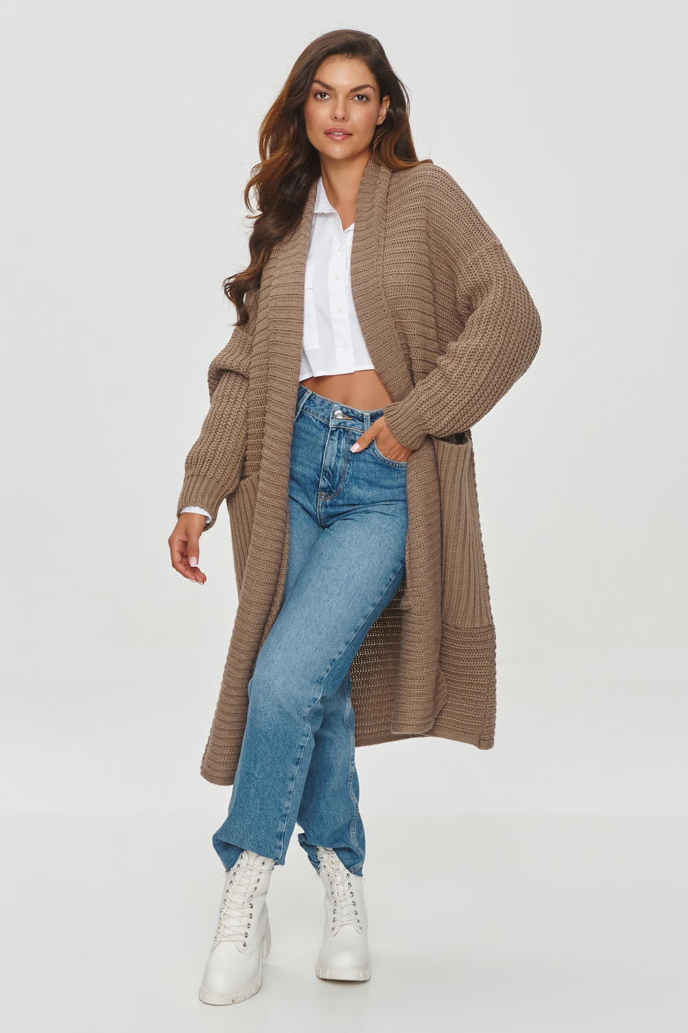 Adult Product 18+ - Cardigan model 201794 Makadamia - Makadamia - Cardigans for Women, Ponchos - KS Store