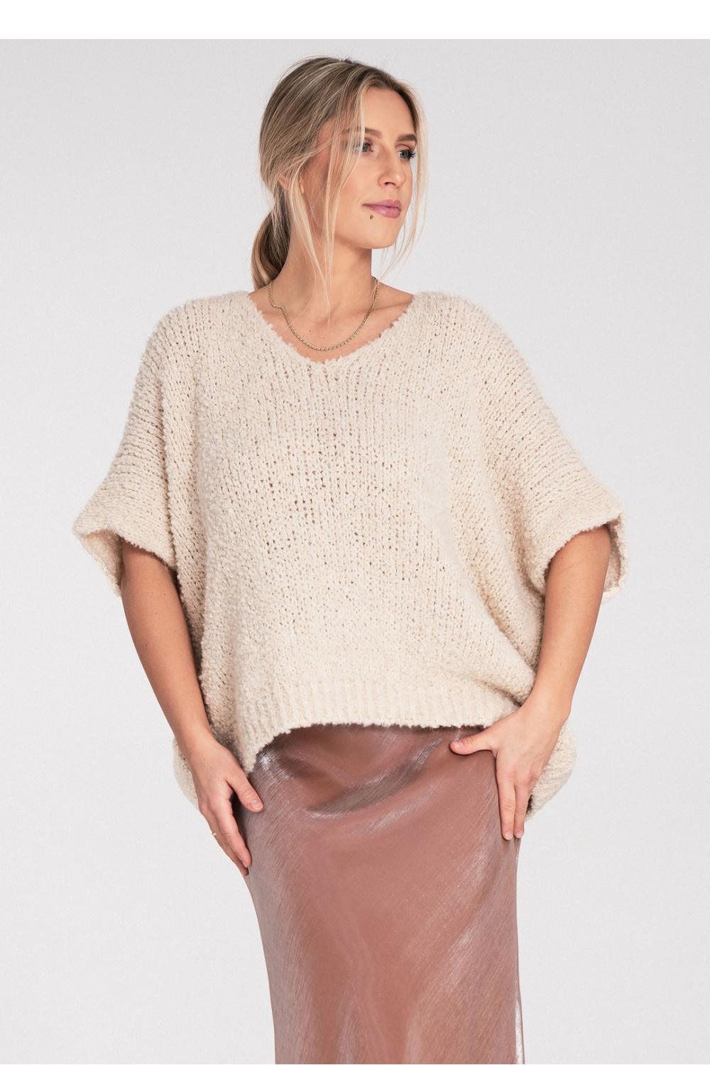 Adult Product 18+ - Short sleeve sweater model 217071 Figl - Figl - Sweaters, Pullovers, Jumpers, Turtlenecks, Boleros, Shrugs - KS Store