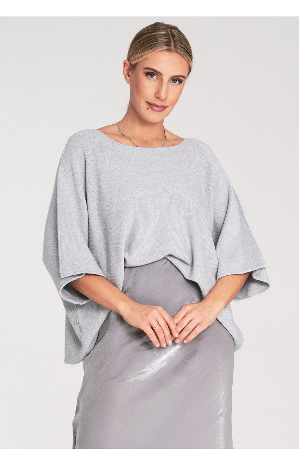Adult Product 18+ - Bat style blouse model 217075 Figl - Figl - Sweaters, Pullovers, Jumpers, Turtlenecks, Boleros, Shrugs - KS Store