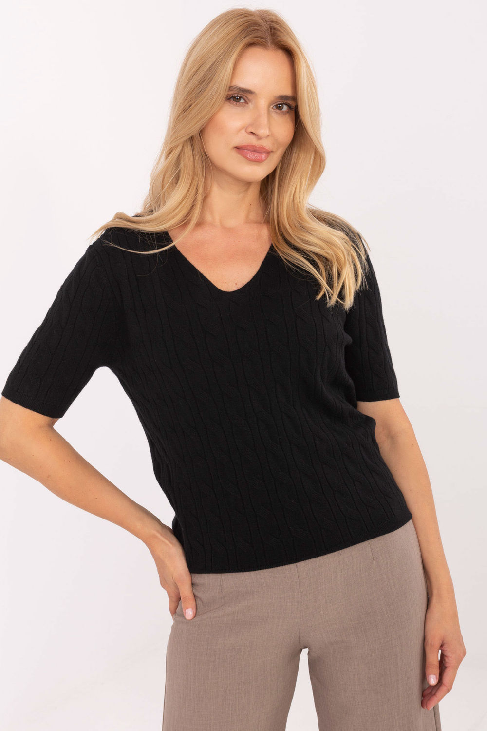 Adult Product 18+ - Short sleeve sweater model 217334 Factory Price - Factory Price - Sweaters, Pullovers, Jumpers, Turtlenecks, Boleros, Shrugs - KS Store