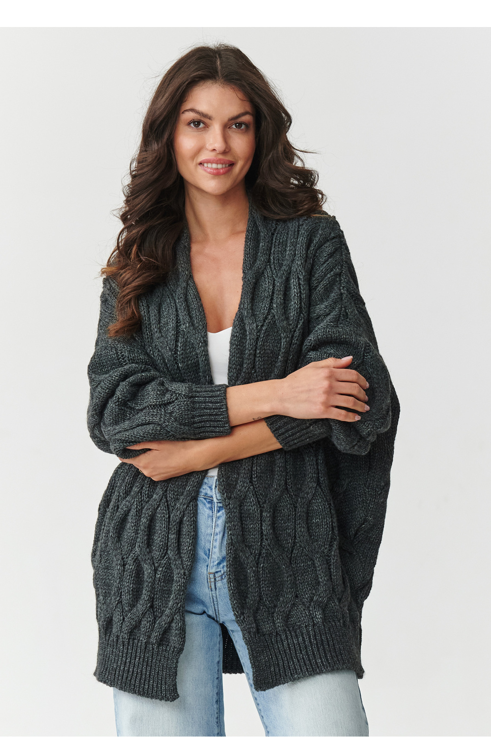 Adult Product 18+ - Cardigan model 217406 Makadamia - Makadamia - Cardigans for Women, Ponchos - KS Store