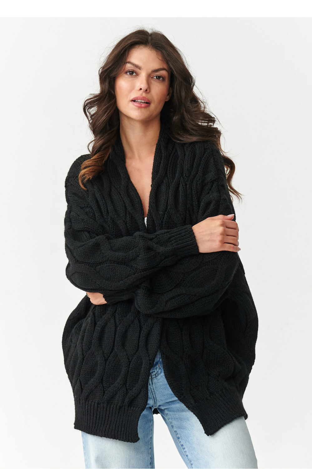 Adult Product 18+ - Cardigan model 217407 Makadamia - Makadamia - Cardigans for Women, Ponchos - KS Store