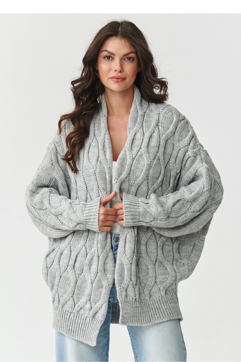 Adult Product 18+ - Cardigan model 217410 Makadamia - Makadamia - Cardigans for Women, Ponchos - KS Store