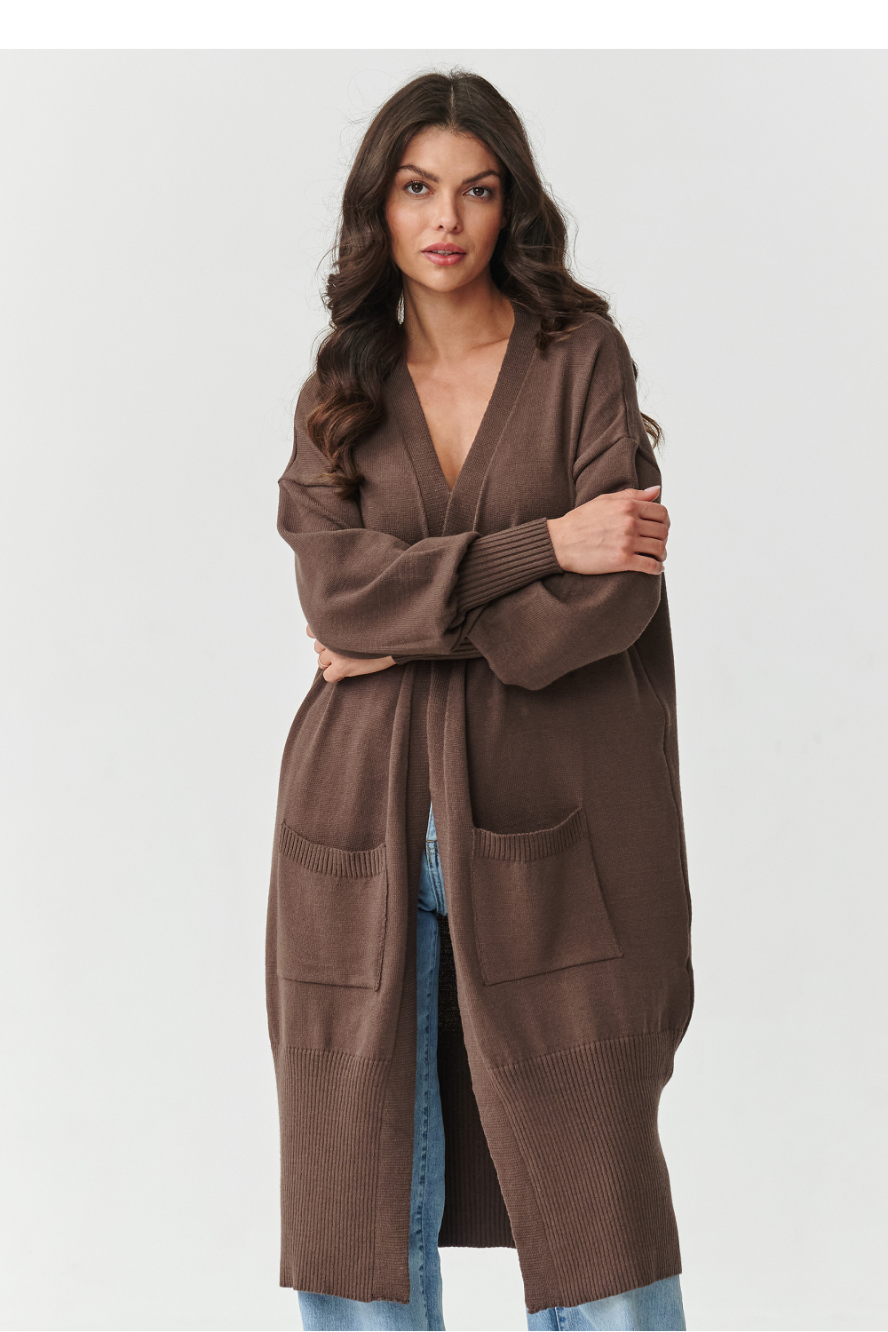 Adult Product 18+ - Cardigan model 218106 Makadamia - Makadamia - Cardigans for Women, Ponchos - KS Store