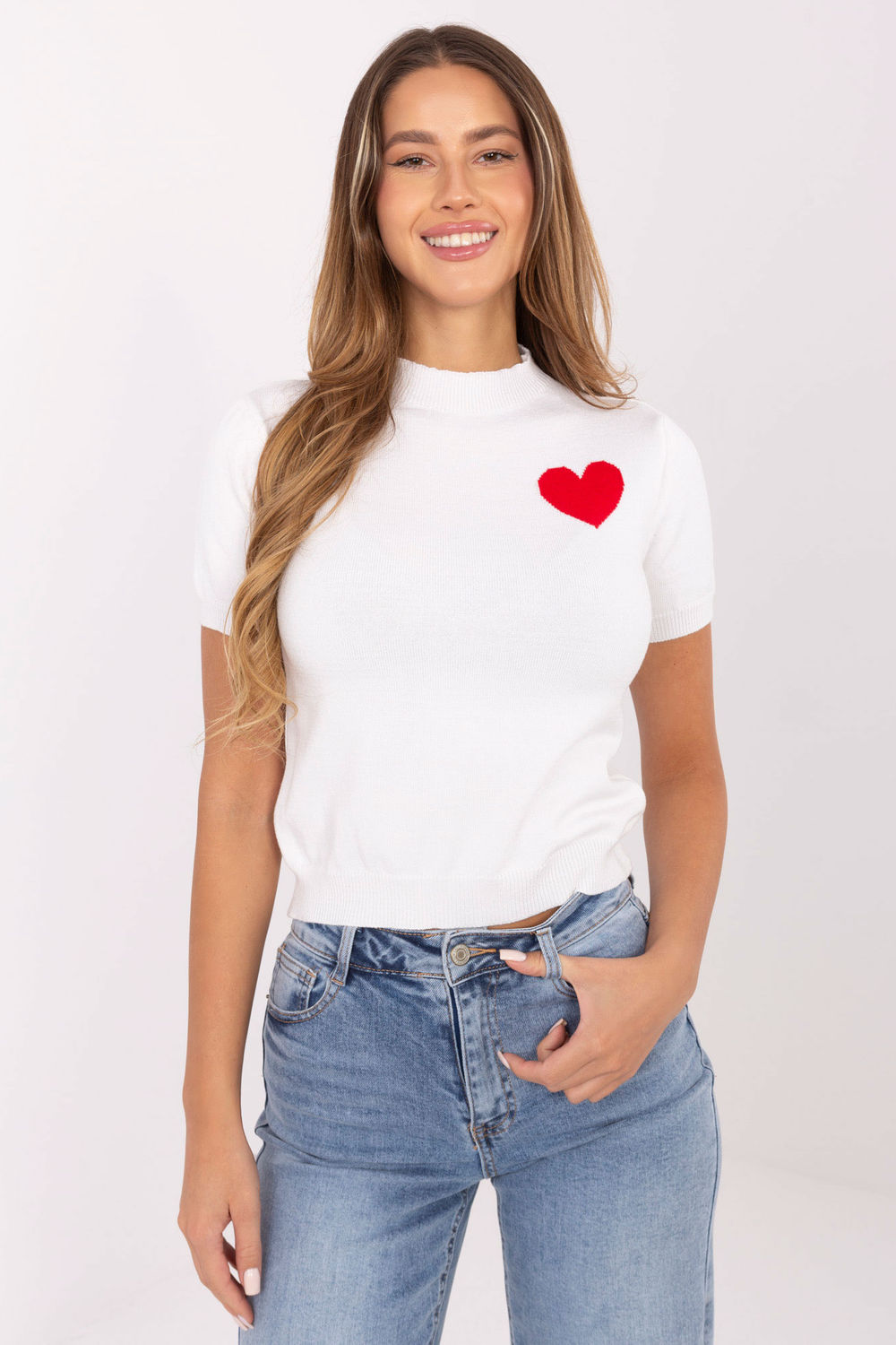 Adult Product 18+ - Short sleeve sweater model 220372 Factory Price - Factory Price - Sweaters, Pullovers, Jumpers, Turtlenecks, Boleros, Shrugs - KS Store