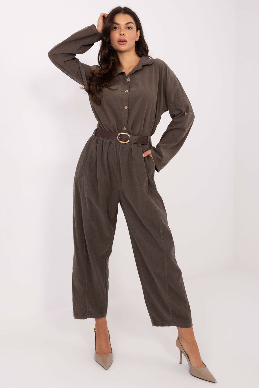 Adult Product 18+ - corduroy trousers model 220815 Italy Moda - Italy Moda - Pants, Trousers, Shorts - KS Store