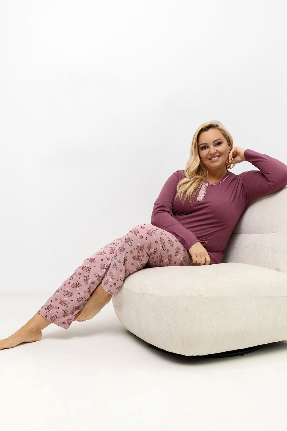 Adult Product 18+ - Plus Size Pajamas model 221191 Forever Pink - Forever Pink - Bielizna nocna Plus Size - KS Store