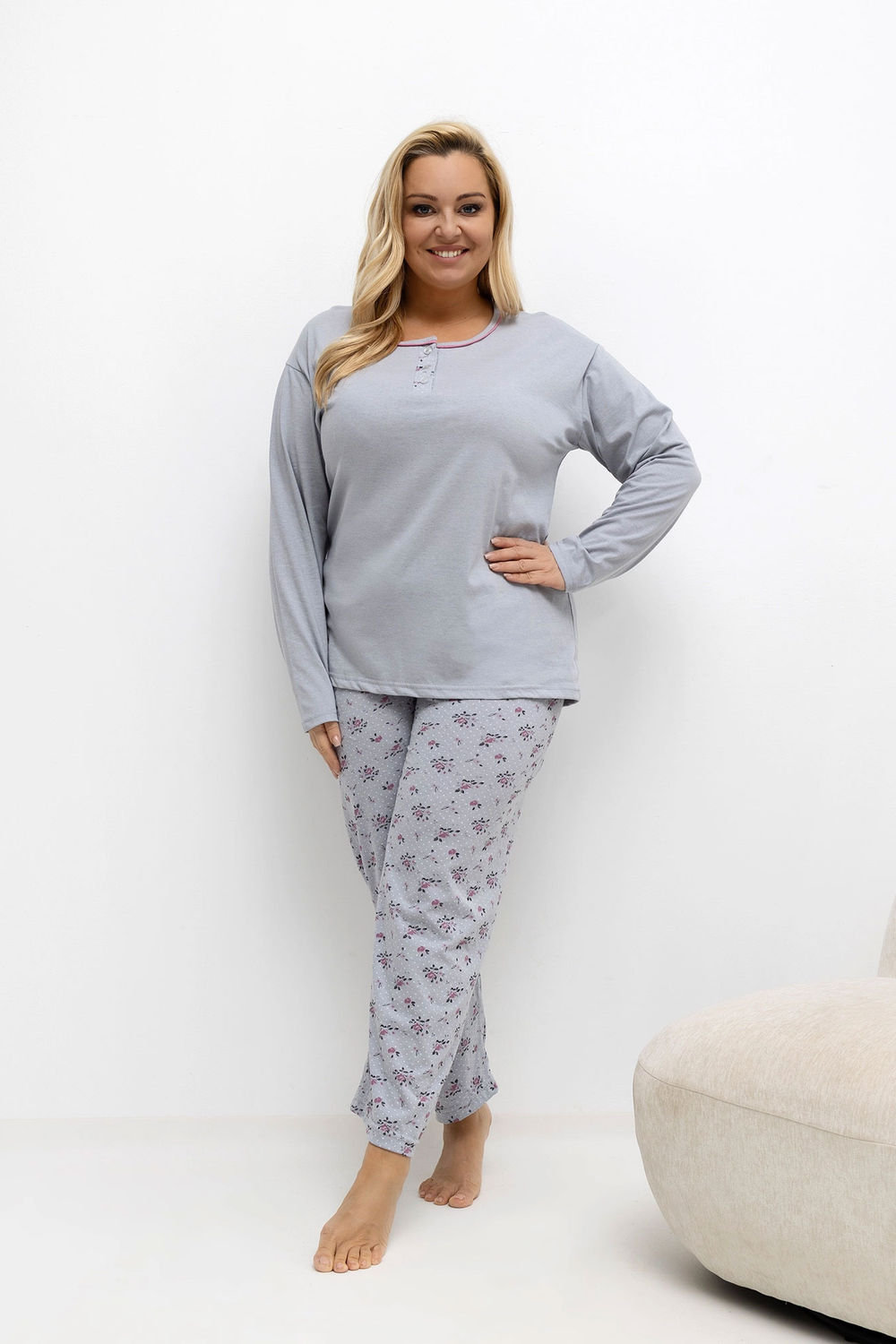 Adult Product 18+ - Plus Size Pajamas model 221195 Forever Pink - Forever Pink - Bielizna nocna Plus Size - KS Store
