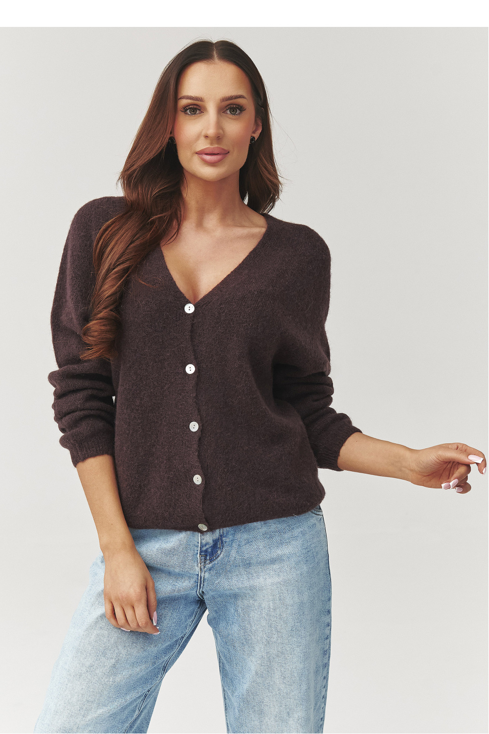 Adult Product 18+ - Cardigan model 223259 Makadamia - Makadamia - Cardigans for Women, Ponchos - KS Store