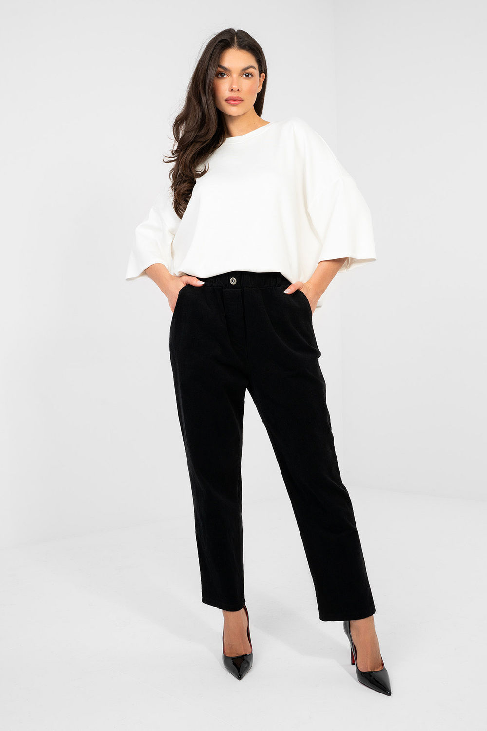 Adult Product 18+ - corduroy trousers model 224841 Italy Moda - Italy Moda - Pants, Trousers, Shorts - KS Store