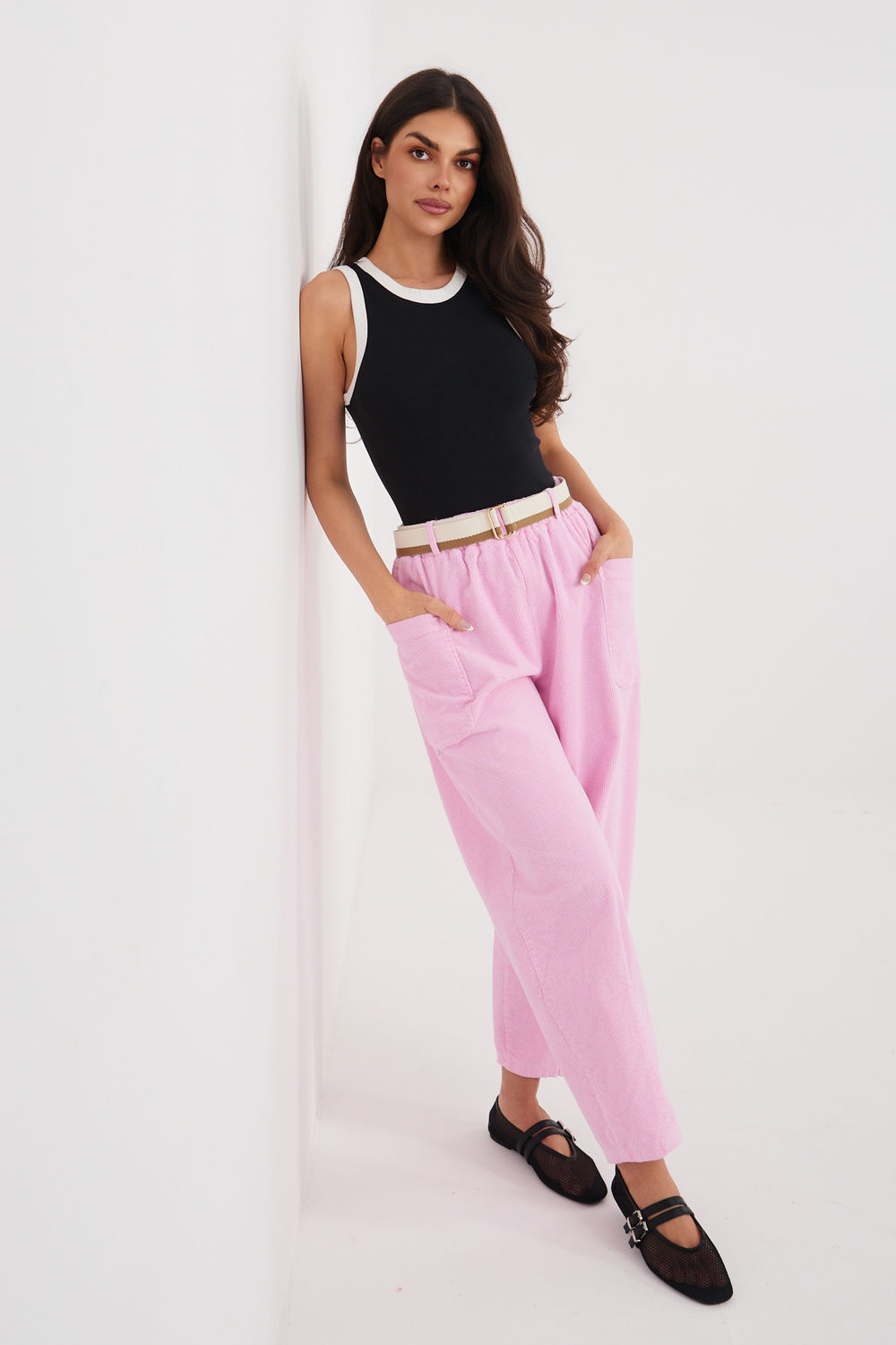 Adult Product 18+ - corduroy trousers model 225099 Rue Paris - Rue Paris - Pants, Trousers, Shorts - KS Store