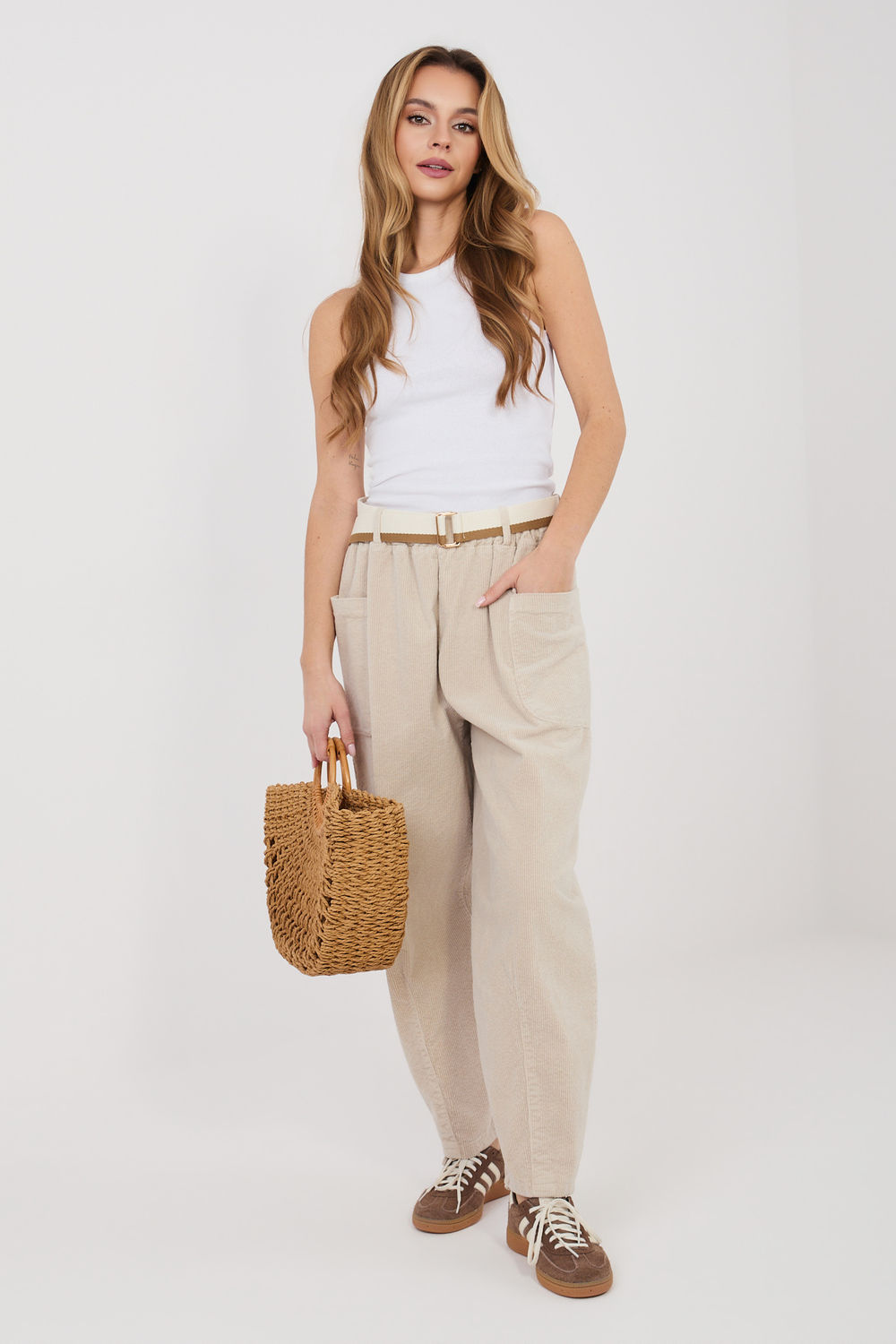 Adult Product 18+ - corduroy trousers model 225426 Rue Paris - Rue Paris - Pants, Trousers, Shorts - KS Store
