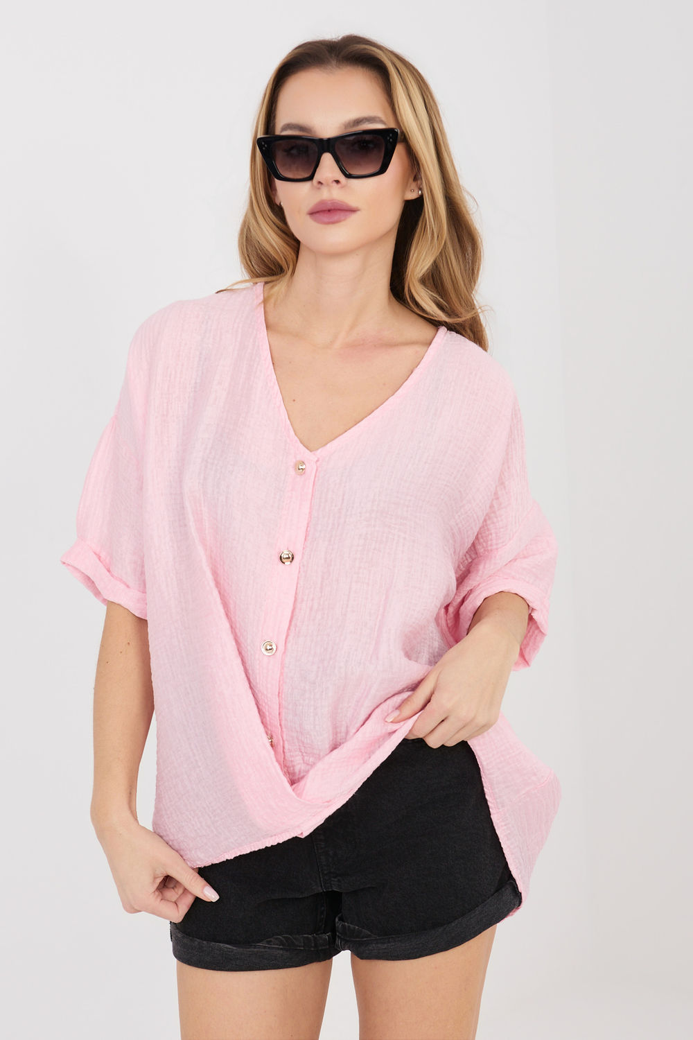 Adult Product 18+ - Short sleeve shirt model 225510 Italy Moda - Italy Moda - Shirts for Women - KS Store
