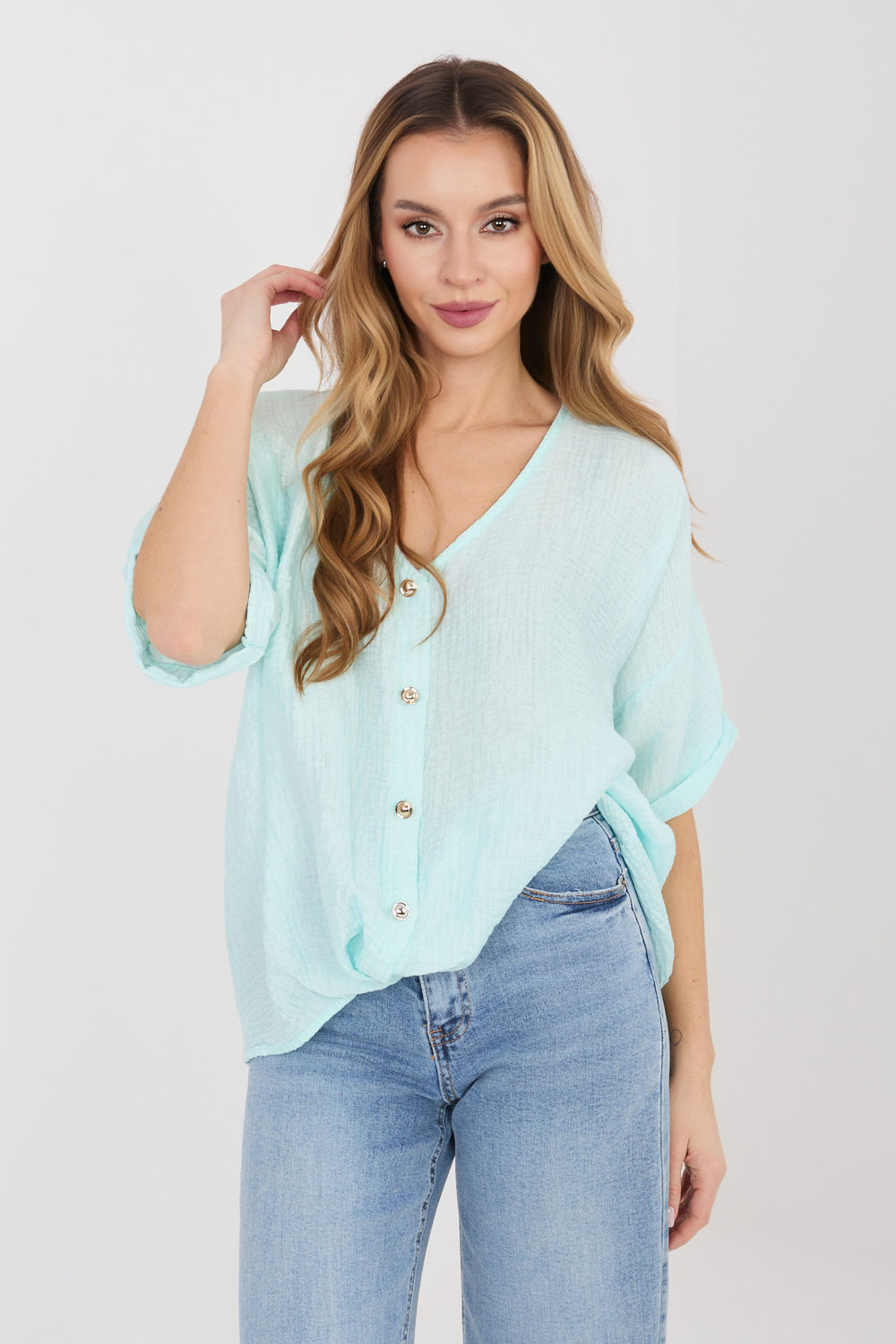 Adult Product 18+ - Short sleeve shirt model 225511 Italy Moda - Italy Moda - Shirts for Women - KS Store