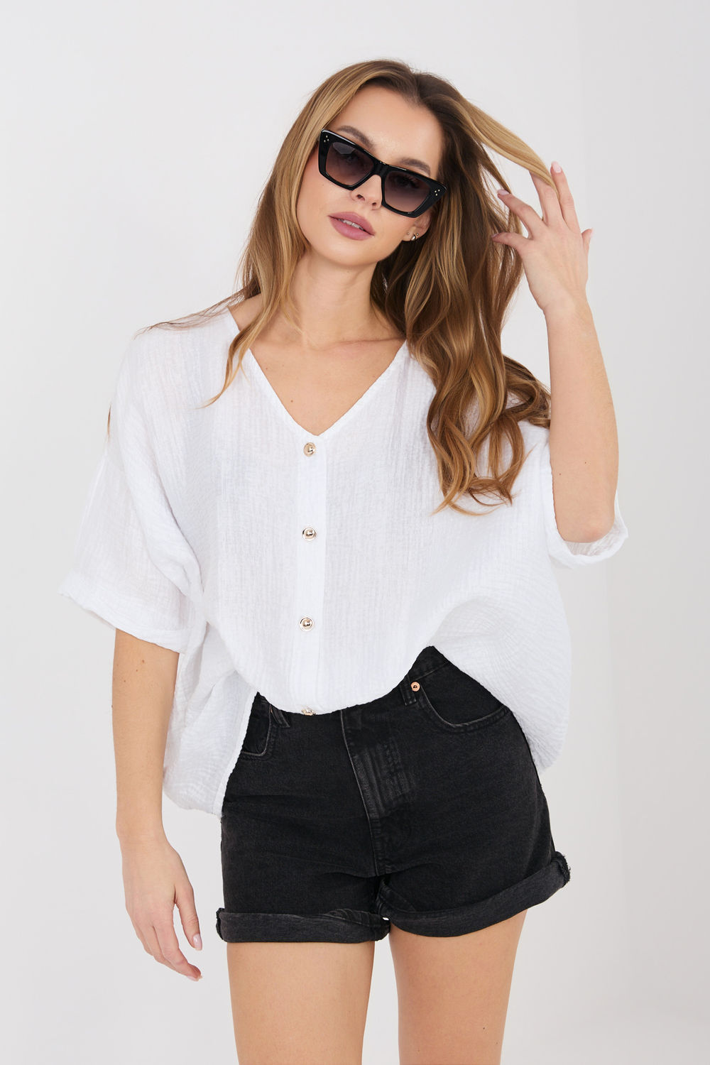 Adult Product 18+ - Short sleeve shirt model 225512 Italy Moda - Italy Moda - Shirts for Women - KS Store