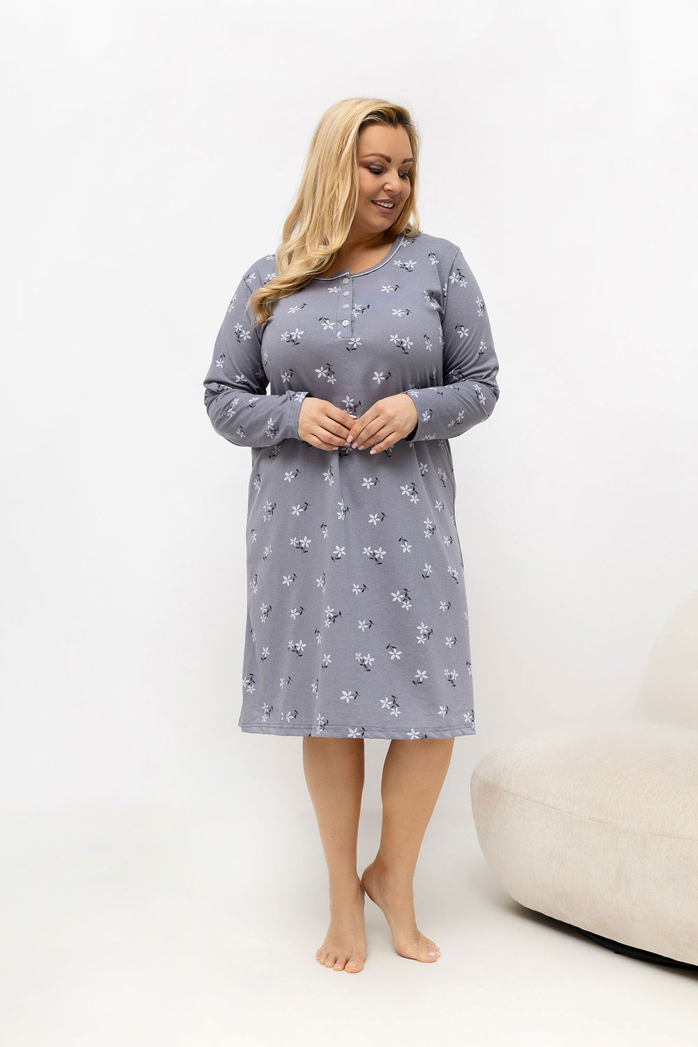 Adult Product 18+ - Plus Size Nightgown model 226134 Forever Pink - Forever Pink - Bielizna nocna Plus Size - KS Store
