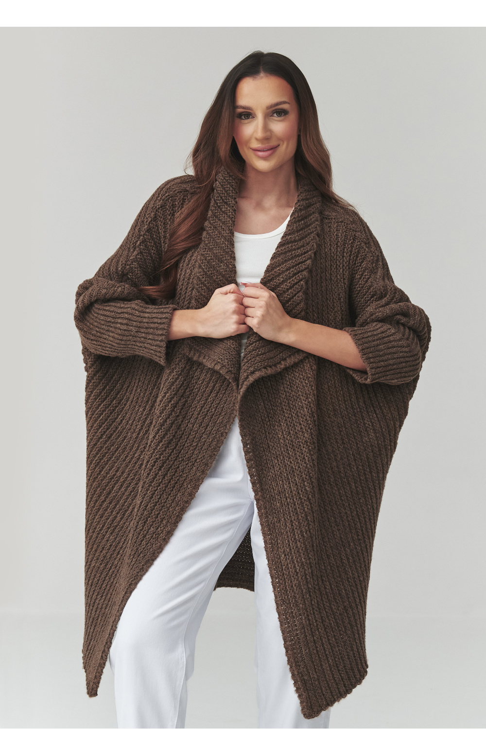 Adult Product 18+ - Cardigan model 226882 Makadamia - Makadamia - Cardigans for Women, Ponchos - KS Store