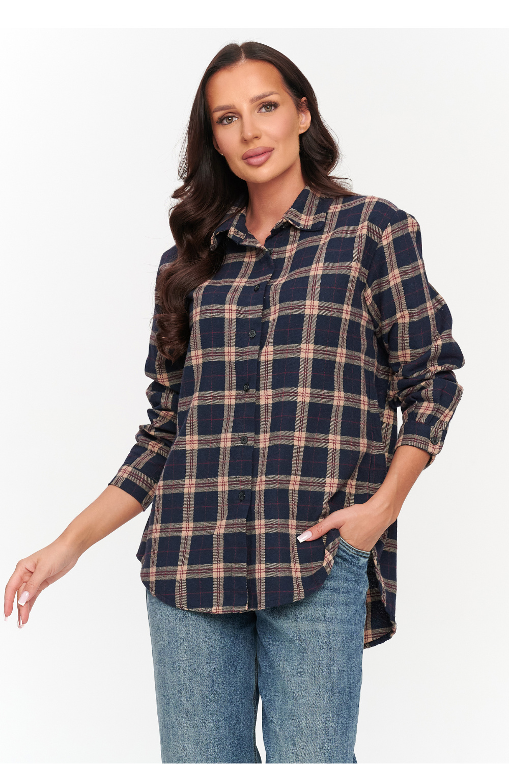 Long sleeve shirt model 231010 Makadamia