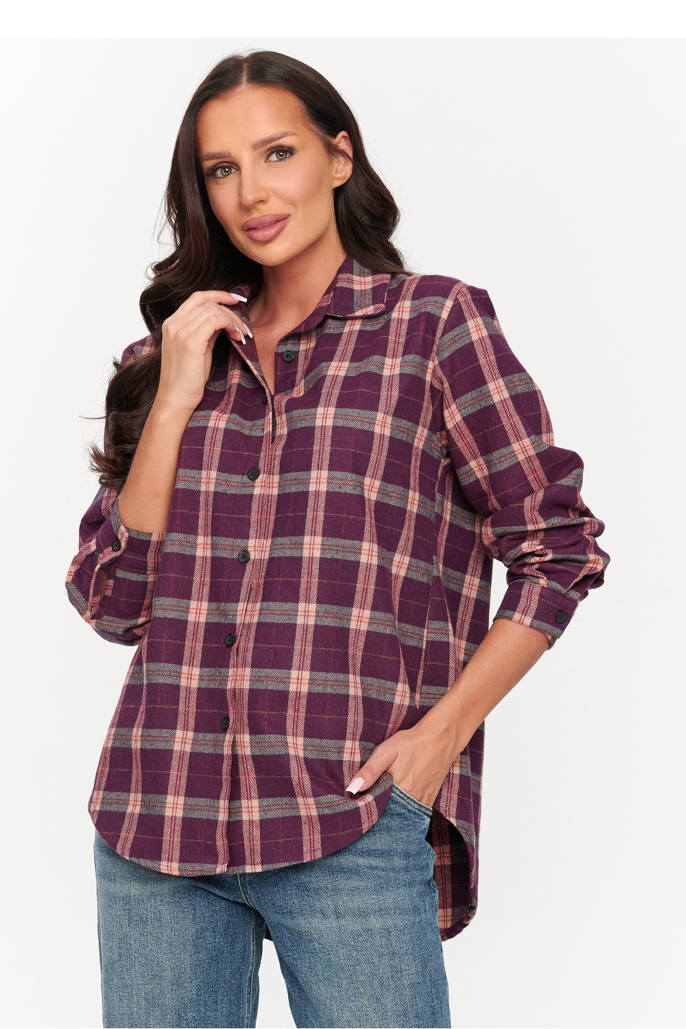 Long sleeve shirt model 231011 Makadamia