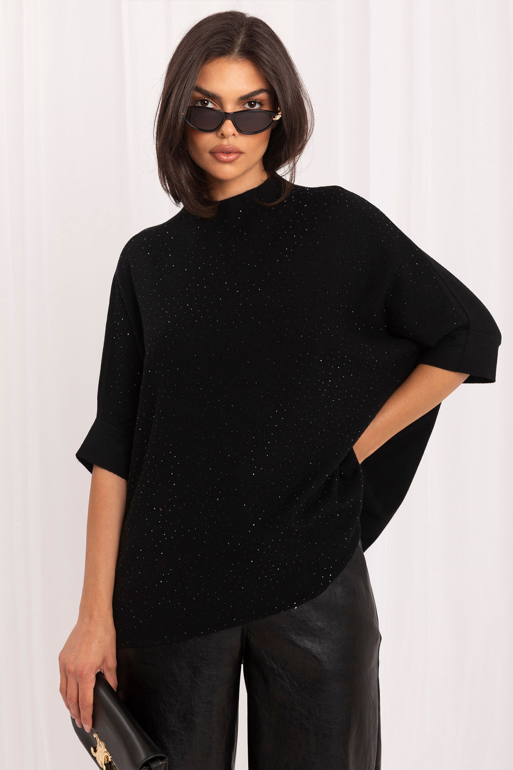 Adult Product 18+ - Short sleeve sweater model 231502 Italy Moda - Italy Moda - Sweaters, Pullovers, Jumpers, Turtlenecks, Boleros, Shrugs - KS Store
