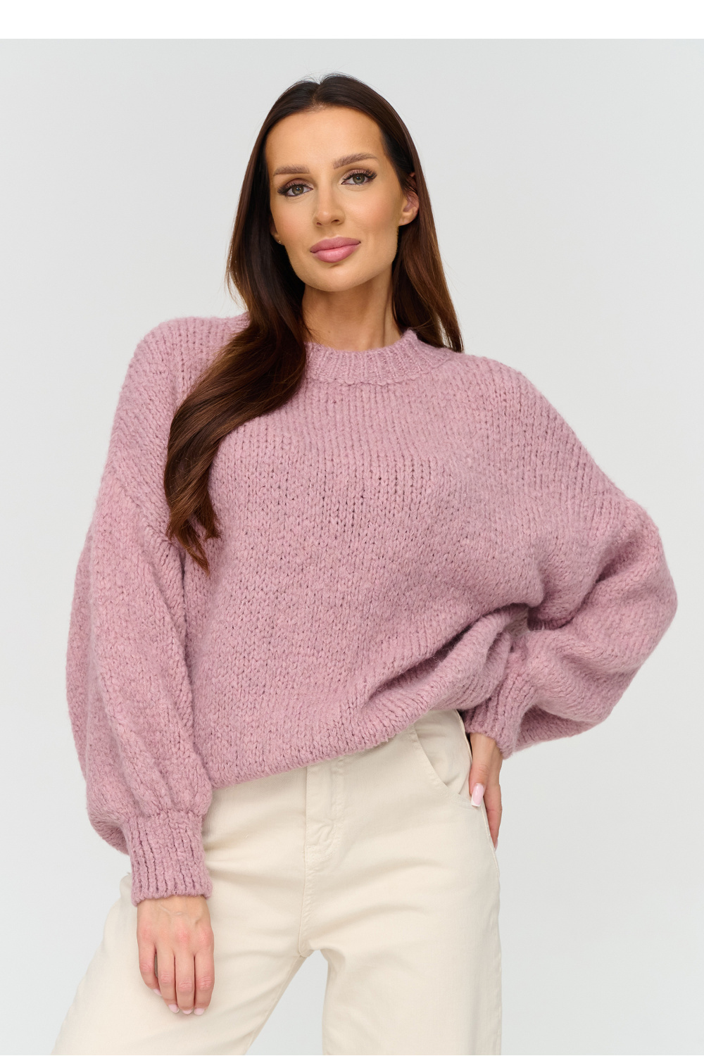 Adult Product 18+ - Jumper model 231990 Makadamia - Makadamia - Sweaters, Pullovers, Jumpers, Turtlenecks, Boleros, Shrugs - KS Store