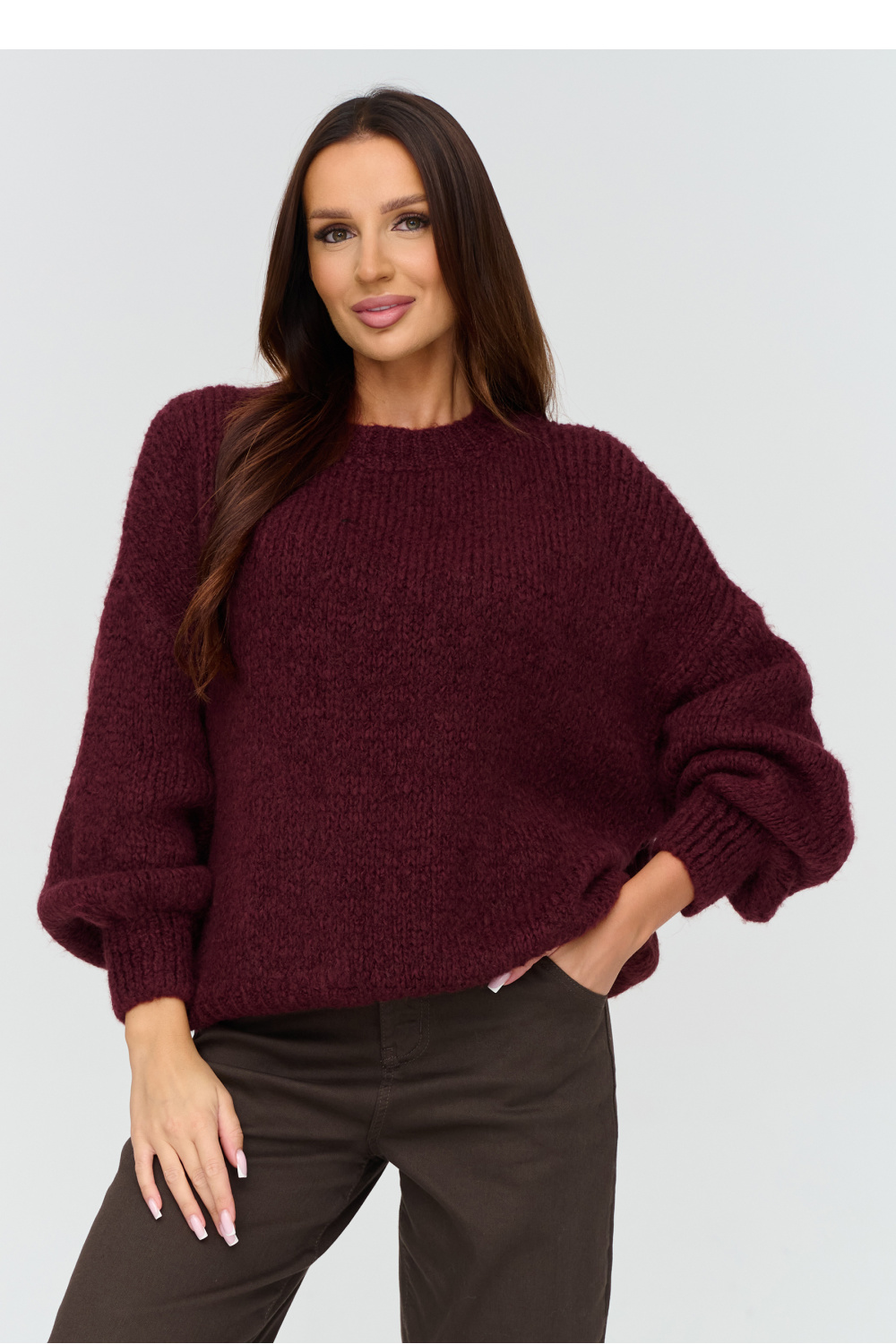 Adult Product 18+ - Jumper model 231991 Makadamia - Makadamia - Sweaters, Pullovers, Jumpers, Turtlenecks, Boleros, Shrugs - KS Store