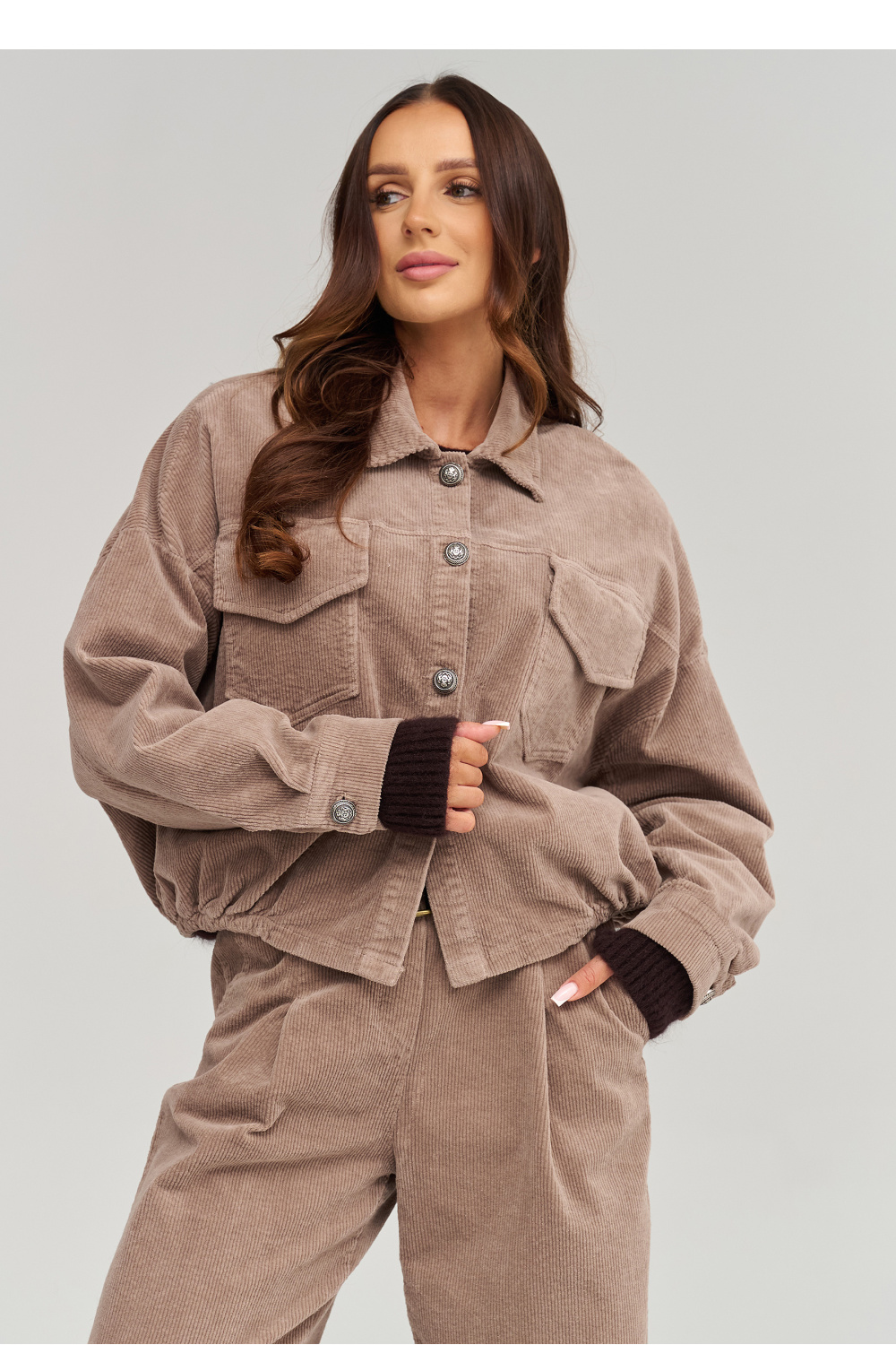 Adult Product 18+ - Corduroy jacket model 232012 Makadamia - Makadamia - Men's Clothing - KS Store