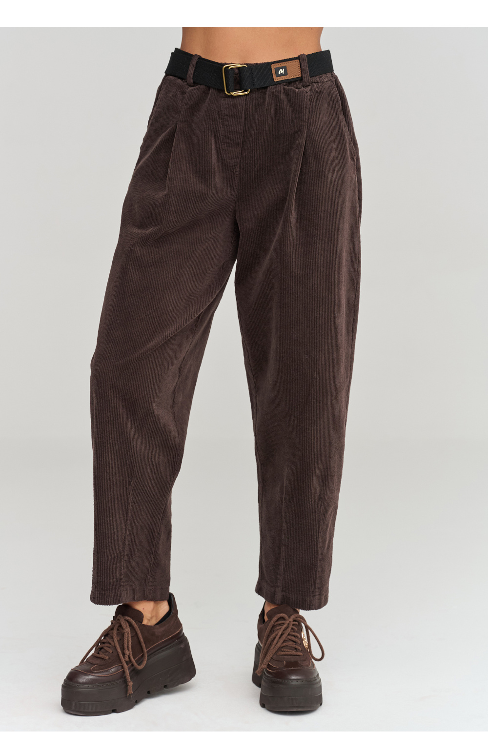 Adult Product 18+ - corduroy trousers model 232016 Makadamia - Makadamia - Pants, Trousers, Shorts - KS Store