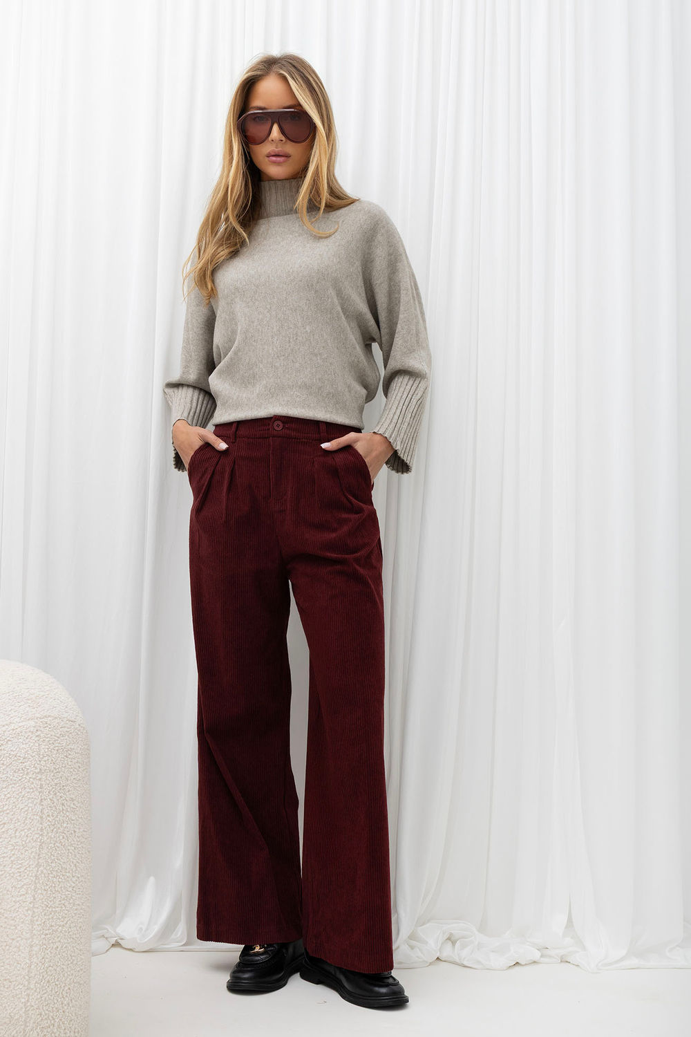 Adult Product 18+ - corduroy trousers model 232404 Italy Moda - Italy Moda - Pants, Trousers, Shorts - KS Store