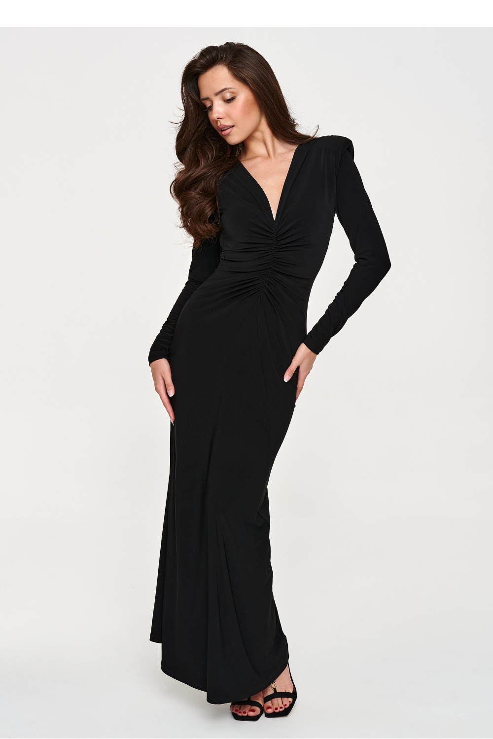 Adult Product 18+ - Long dress model 232510 Makadamia - Makadamia - Evening Dresses - KS Store