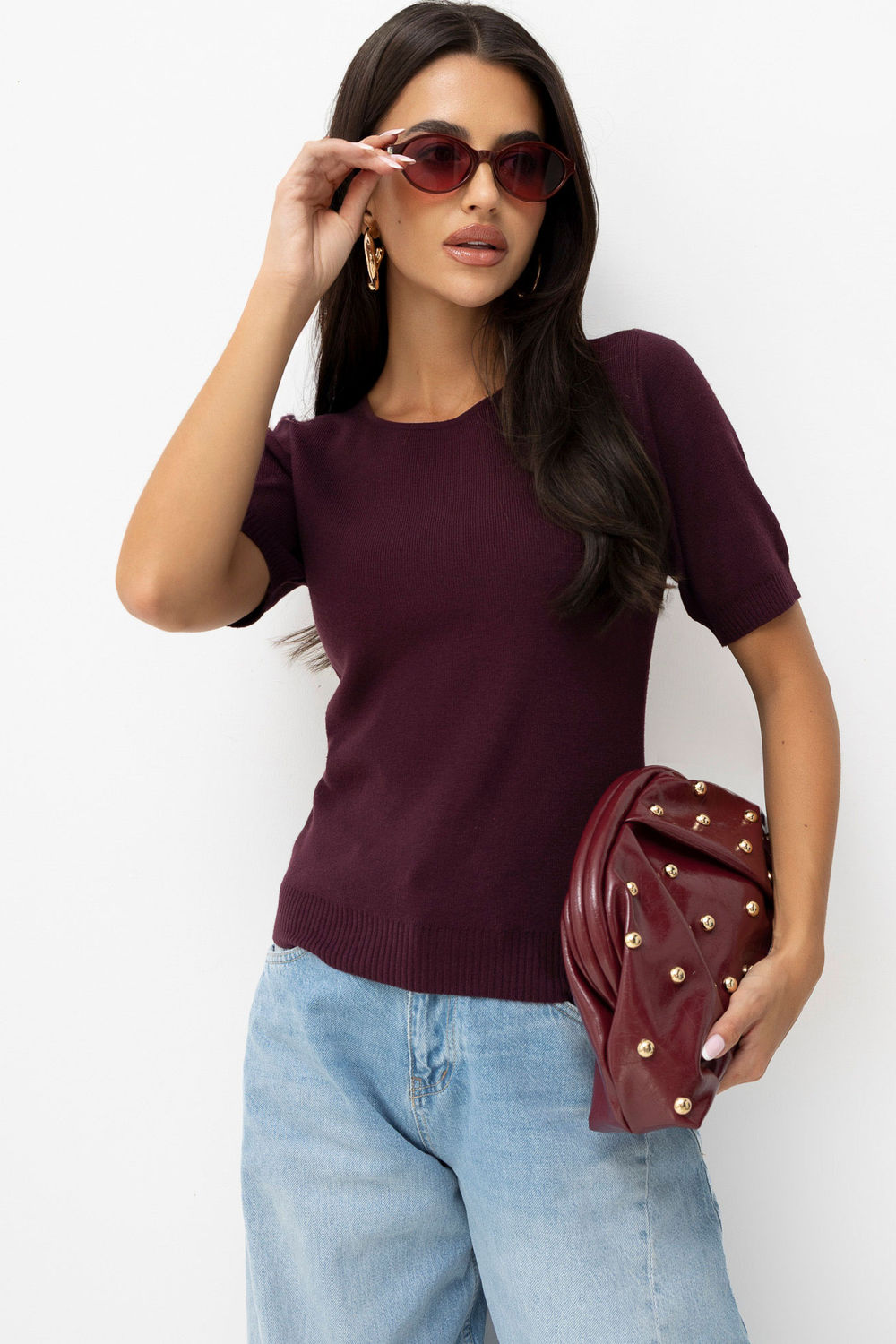 Adult Product 18+ - Short sleeve sweater model 232582 Factory Price - Factory Price - Sweaters, Pullovers, Jumpers, Turtlenecks, Boleros, Shrugs - KS Store
