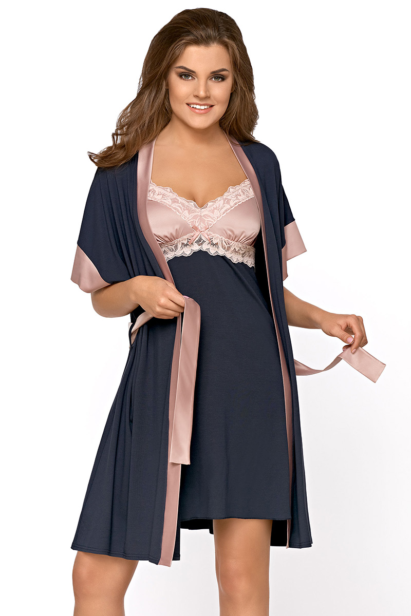 Adult Product 18+ - Short bathrobe model 133940 Babella - Babella - Dressing Gowns, Bathrobes for Women - KS Store