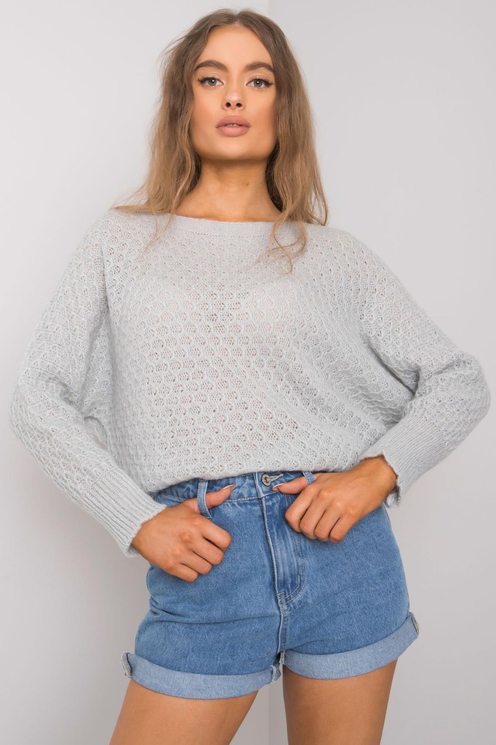 Adult Product 18+ - Jumper model 159771 Och Bella - Och Bella - Sweaters, Pullovers, Jumpers, Turtlenecks, Boleros, Shrugs - KS Store